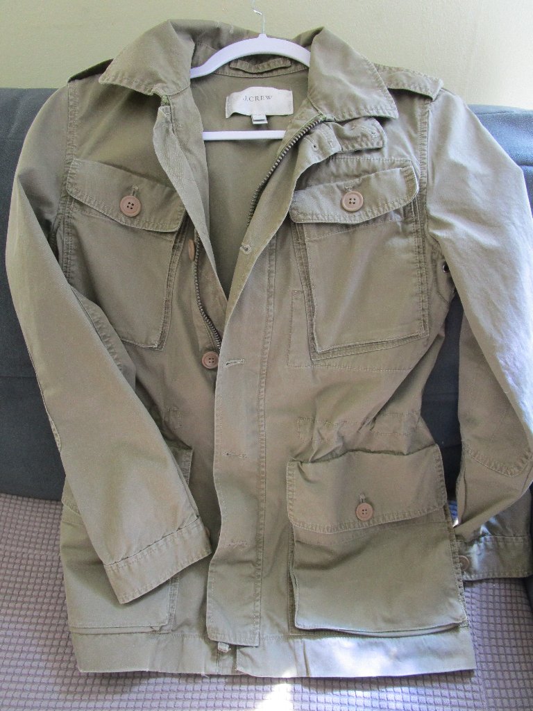 Army Green J Crew Hooded Field Jacket